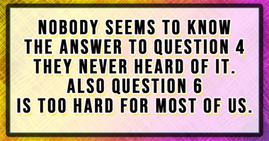 Mixed Trivia Quiz 