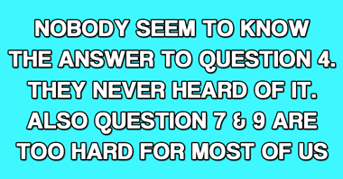 Mixed Trivia Quiz