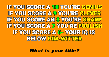 Mixed Trivia Quiz 